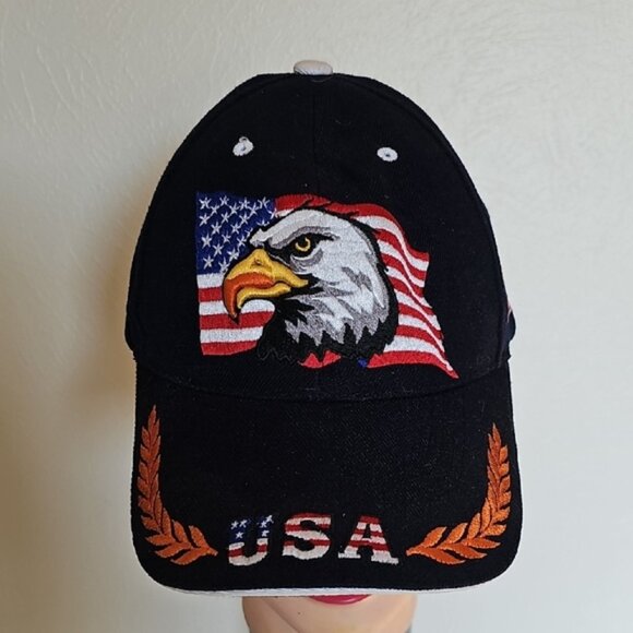Sam's Cap  Patriotic with Eagle and Flag wool blend adjustable embroidered - Picture 10 of 10